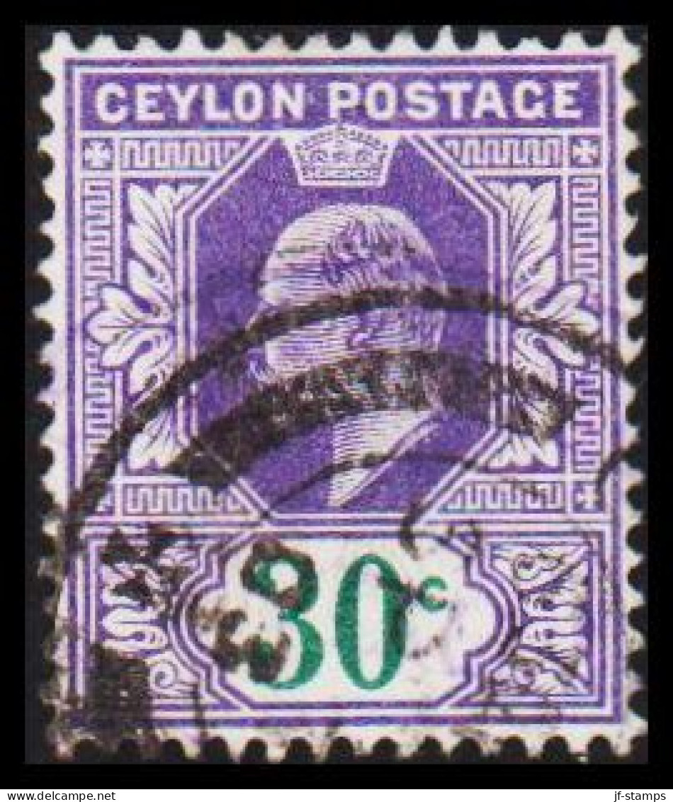 1903-1911. CEYLON. Edward VII. 30 C.  (MICHEL 156) - JF545347 - Ceylan (...-1947)