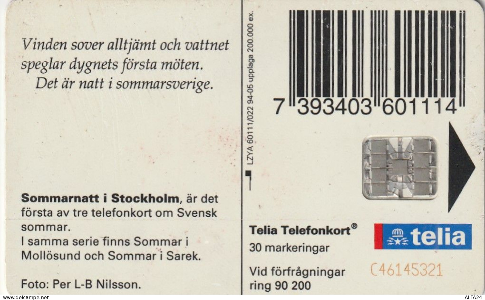 PHONE CARD SVEZIA  (E102.7.6 - Sweden