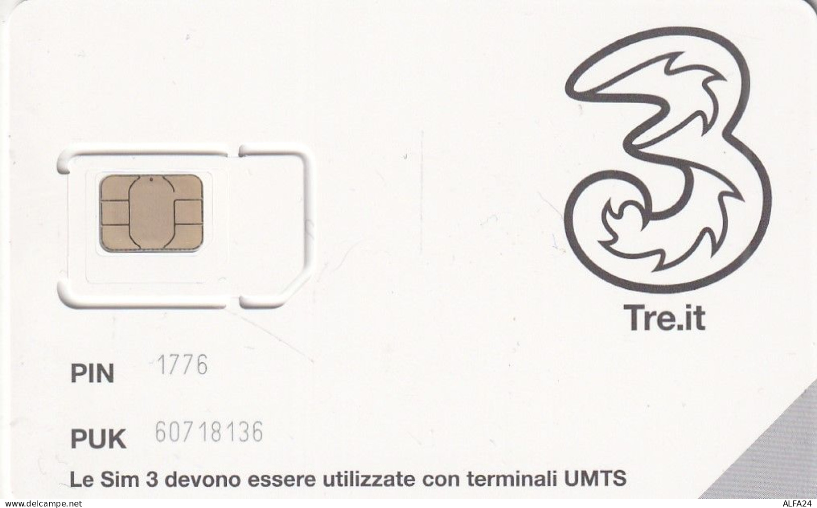 ITALIA GSM SIM TRE (E102.3.5 - GSM-Kaarten, Aanvulling & Voorafbetaald