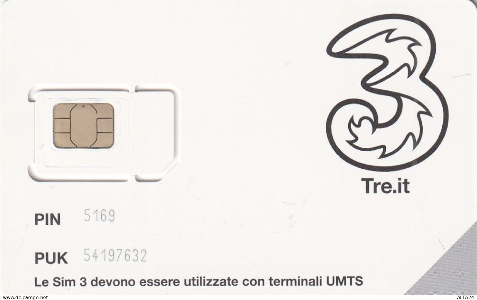 ITALIA GSM SIM TRE (E77.27.6 - Cartes GSM Prépayées & Recharges