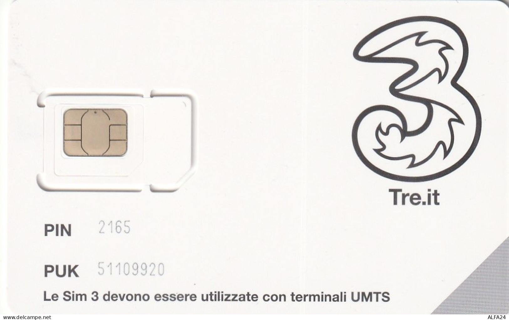 ITALIA GSM SIM TRE (E77.26.8 - [2] Tarjetas Móviles, Prepagadas & Recargos