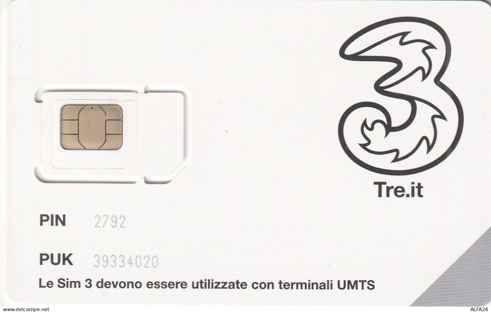 ITALIA GSM SIM TRE (E77.2.8 - [2] Sim Cards, Prepaid & Refills