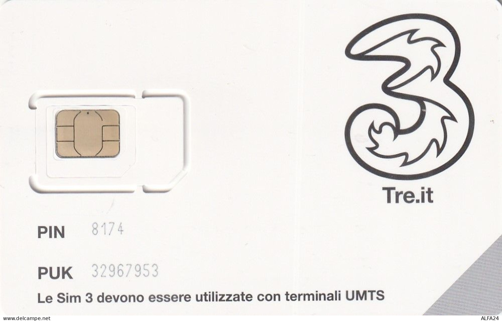 ITALIA GSM SIM TRE (E77.12.6 - [2] Tarjetas Móviles, Prepagadas & Recargos