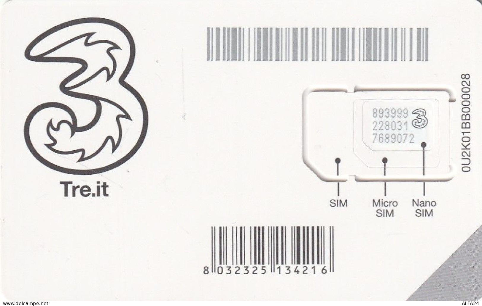 ITALIA GSM SIM TRE (E77.12.5 - [2] Sim Cards, Prepaid & Refills