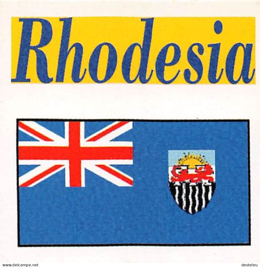 Flag Chromo -  Rhodesia - 5 X 5 Cm - Sonstige & Ohne Zuordnung