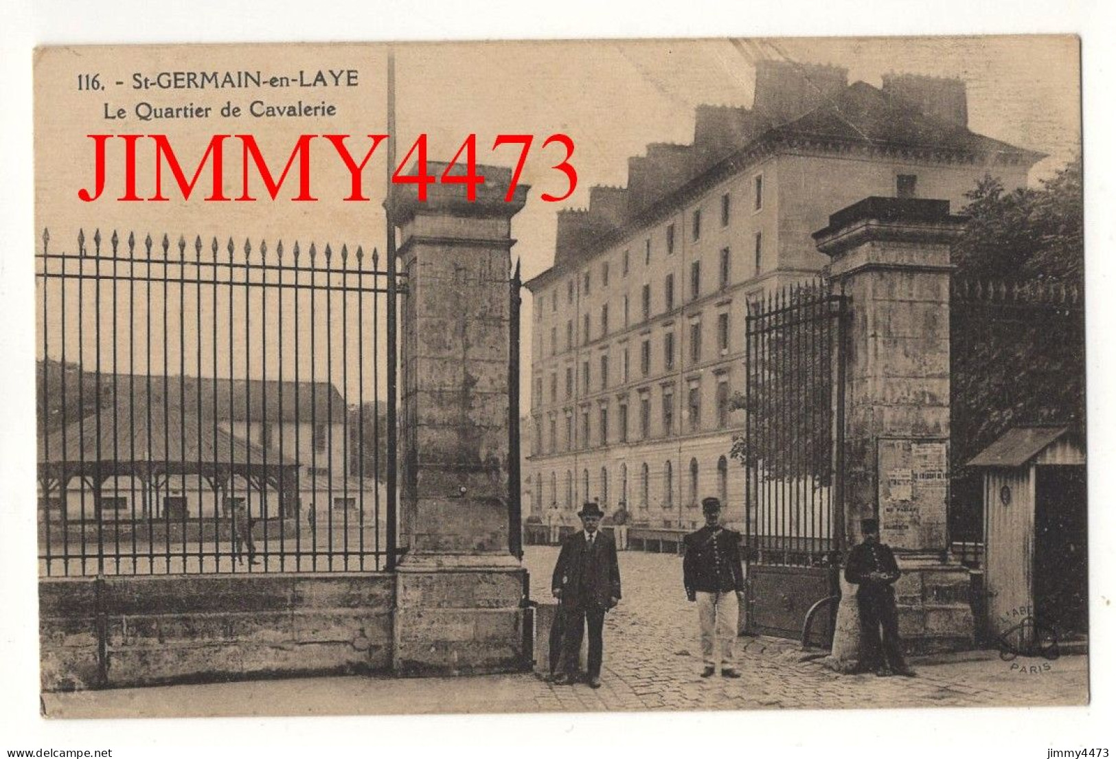 CPA - St-GERMAIN-en-LAYE En 1923 - Le Quartier De Cavalerie ( Entrée Bien Animée ) N° 116 - - St. Germain En Laye