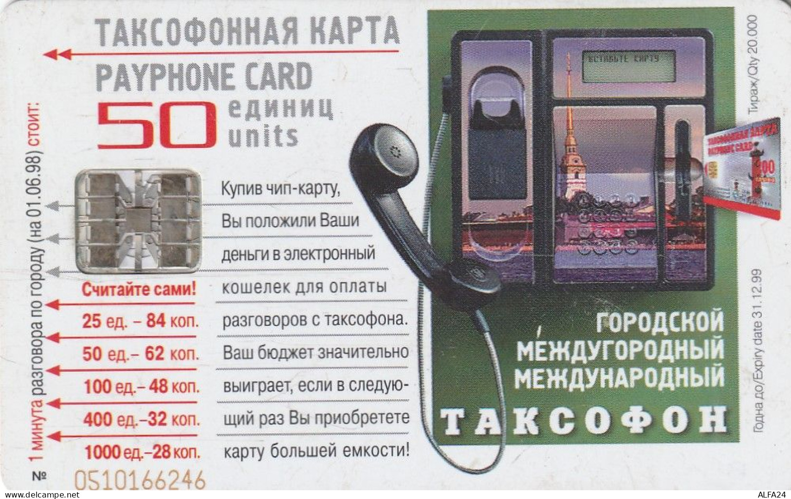 PHONE CARD RUSSIA Sankt Petersburg Taxophones (E99.10.5 - Russie