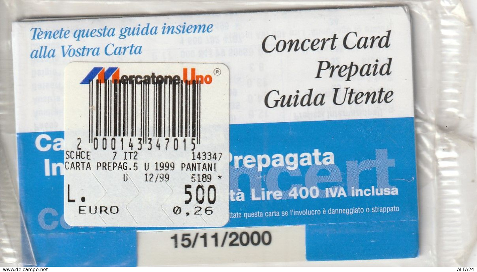 PREPAID PHONE CARD ITALIA ALBACOM (E87.4.4 - [2] Tarjetas Móviles, Prepagadas & Recargos