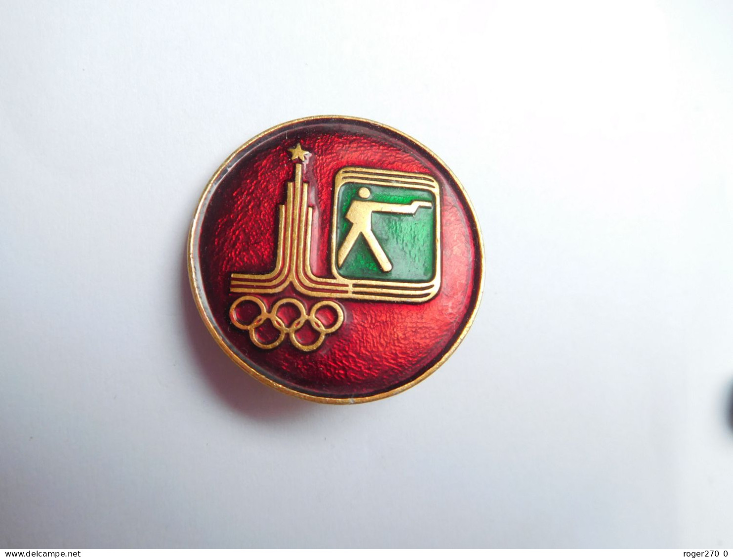 Belle Broche Russe ( No Pin's ) , JO Jeux Olympiques Moscou 1980 , Tir - Jeux Olympiques