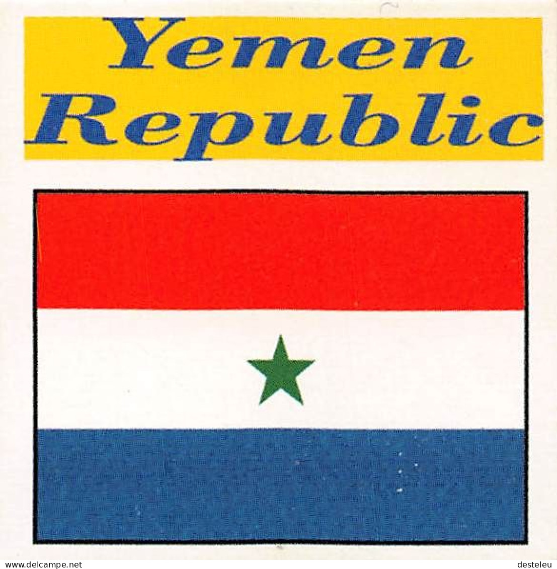 Flag Chromo -  Yemen Republic - 5 X 5 Cm - Other & Unclassified