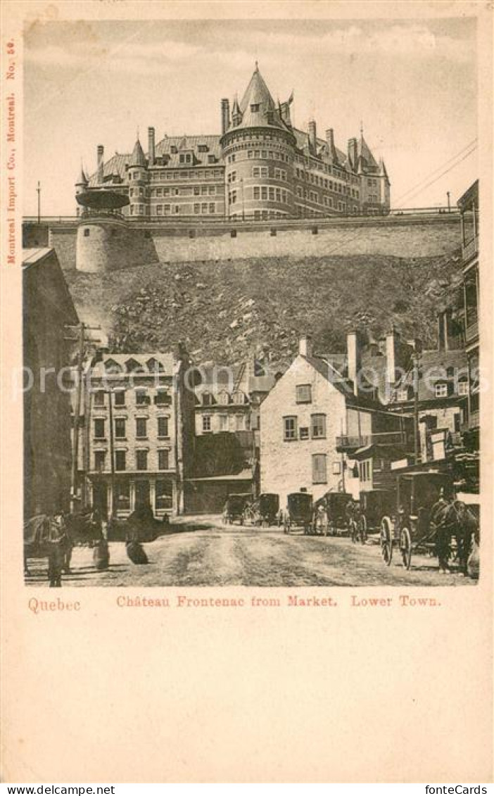 13665075 Quebec Chateau Frontenac From Market Lower Town Quebec - Sin Clasificación