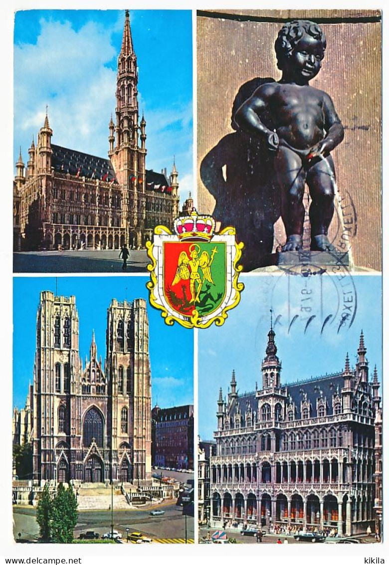 CPSM / CPM 10.5 X 15 Belgique (36) BRUXELLES  Souvenir En 4 Photos - Monumentos, Edificios