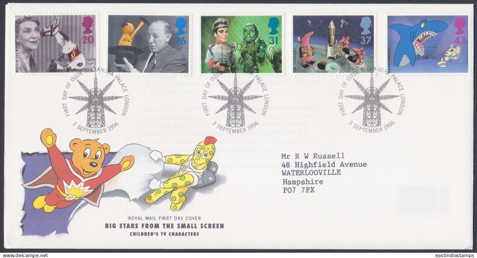 GB Great Britain 1996 FDC TV, Television, Children, Cartoon, Horse, Drama, Art, Pictorial Postmark, First Day Cover - Briefe U. Dokumente