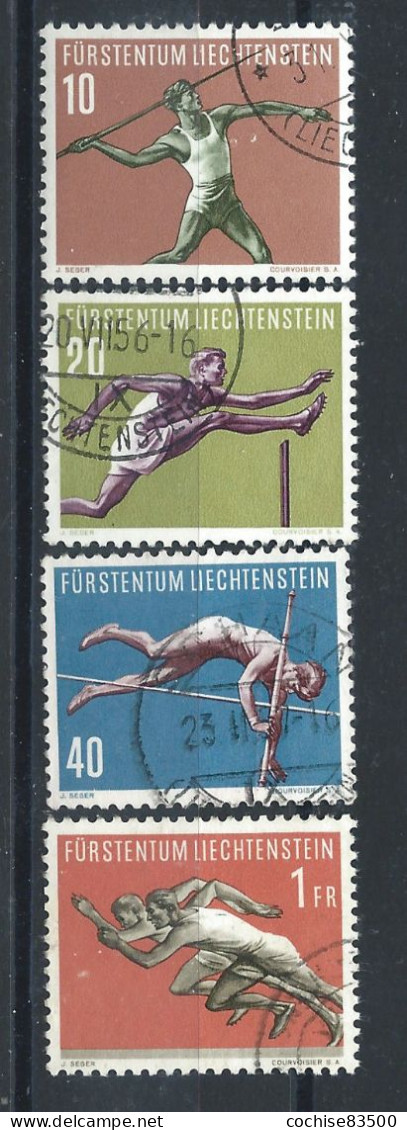 Liechtenstein N°304/07 Obl (FU) 1956 - Sports Divers - Oblitérés