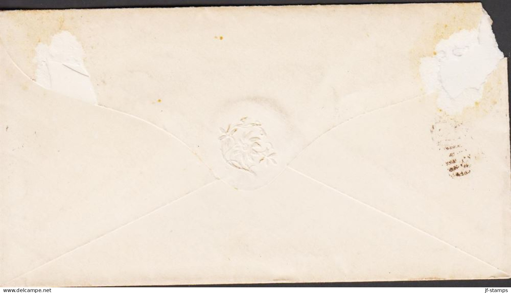 1854 - 1857. Victoria. ONE PENNY. Perf 14. Position G I On Small Cover Cancelled LONDON OC 10 ... (Michel 8B) - JF545377 - Altri & Non Classificati