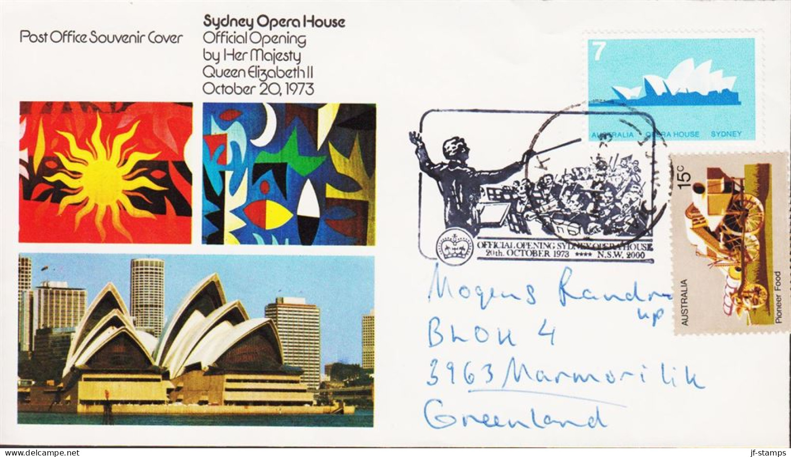 1973. AUSTRALIA. OPERA HOUSE SIDNEY On Post Office Souvenir Cover 20th, OCTOBER 1973. To Mamo... (Michel 537) - JF545381 - Nuevos