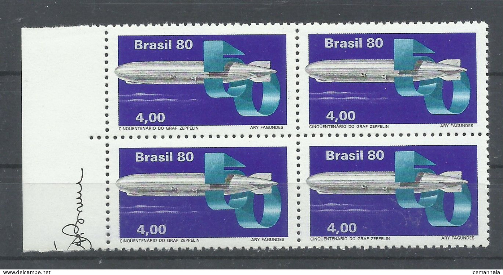 BRASIL,  SELLOS CONMEMORATIVOS   GRAF  ZEPPELIN   (B4)  MNH  ** - Zeppelins