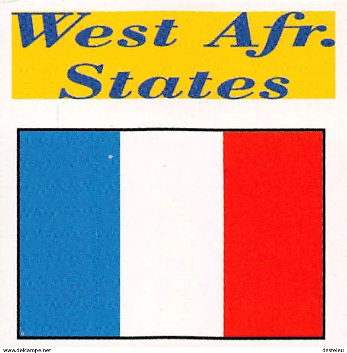 Flag Chromo -  West African States - 5 X 5 Cm - Altri & Non Classificati