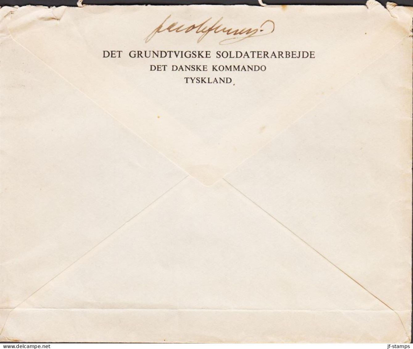 1950. DANMARK. Frederik IX  25 ØRE  On Cover Cancelled DET DANSKE KOMMANDO I TYSKLAND 7.8.50.... (Michel 307) - JF545387 - Covers & Documents