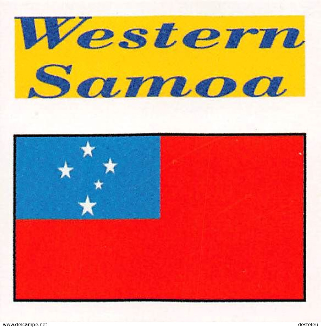 Flag Chromo -  Western Samoa - 5 X 5 Cm - Other & Unclassified