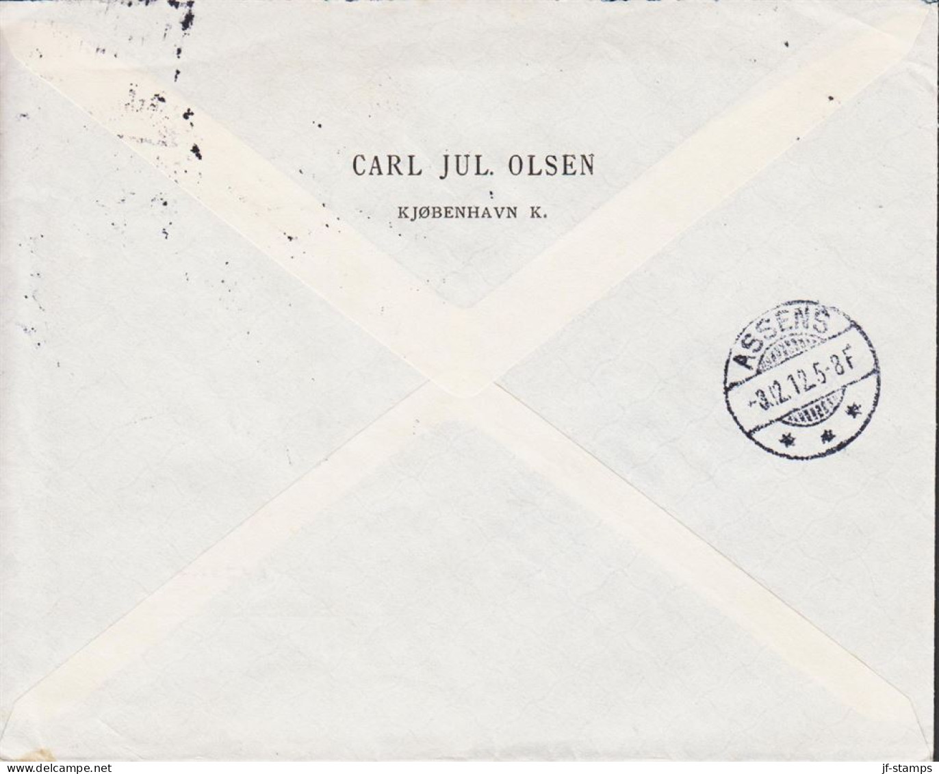 1912. DANMARK. Numeral. 10 Øre Carmine-pink. Solo On Envelope To Assens Cancelled KJBENHAVN K.... (Michel 64) - JF545390 - Lettres & Documents