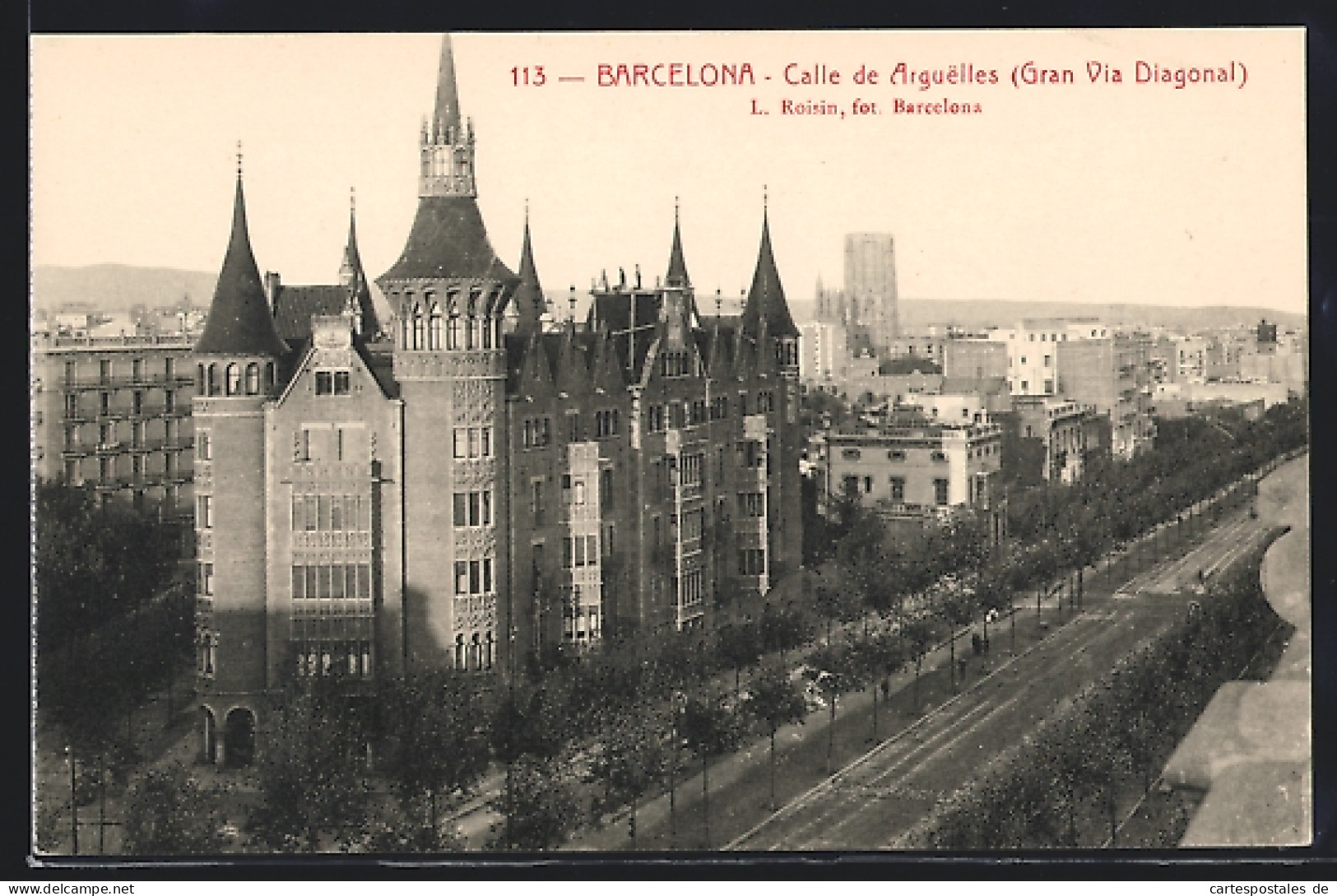 Postal Barcelona, Calle De Arguelles, Gran Via Diagonal  - Barcelona