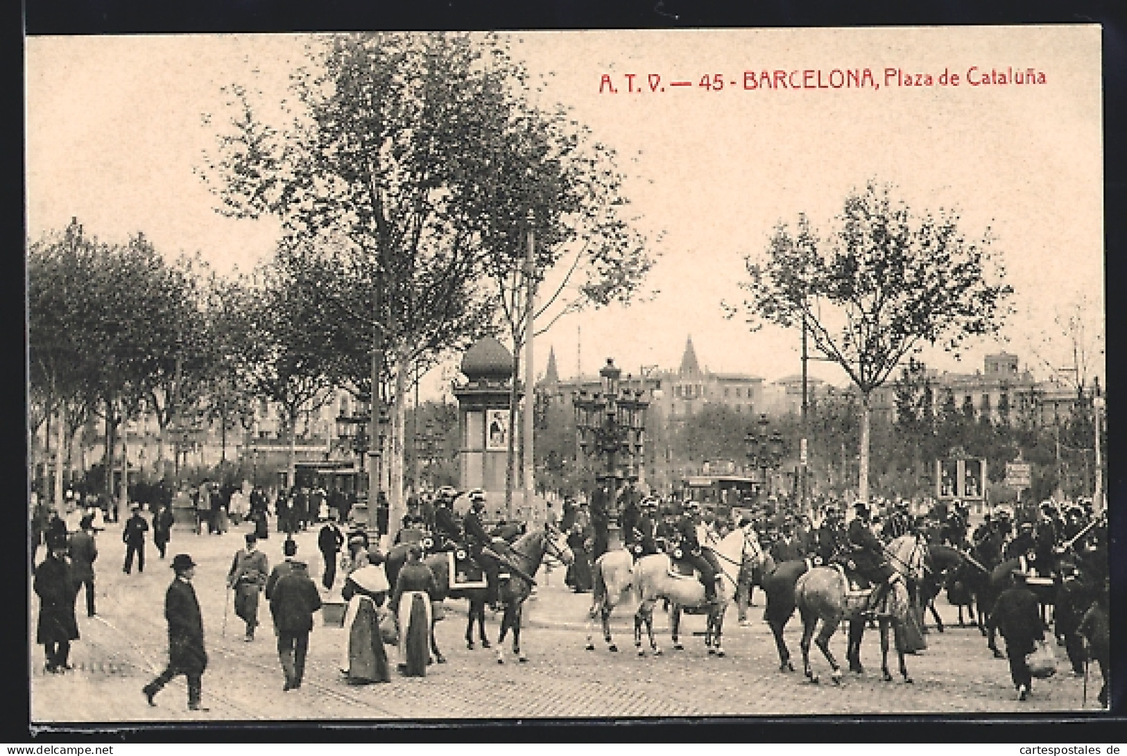 Postal Barcelona, Plaza De Cataluna  - Barcelona