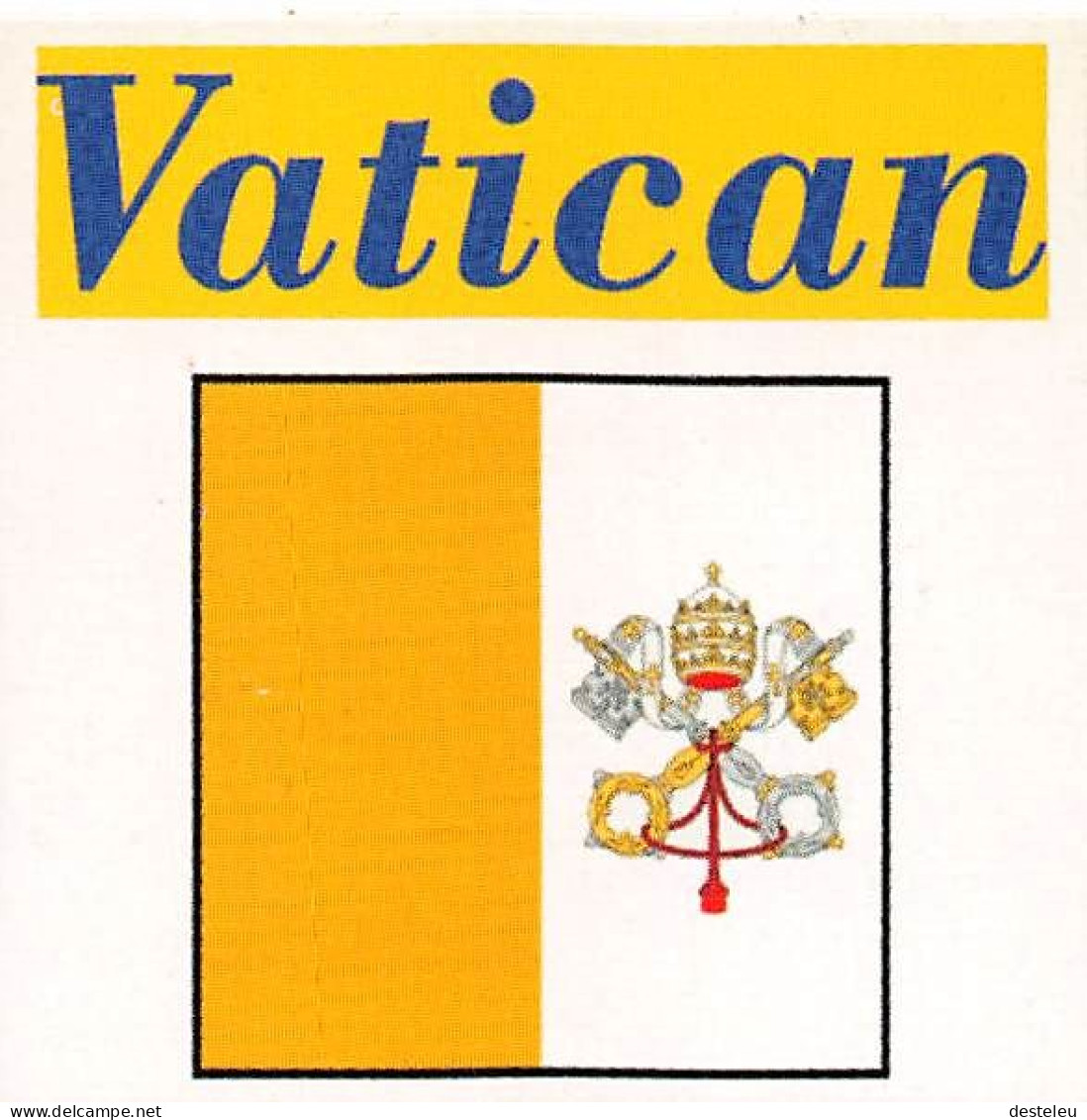 Flag Chromo -  Vatican - 5 X 5 Cm - Sonstige & Ohne Zuordnung