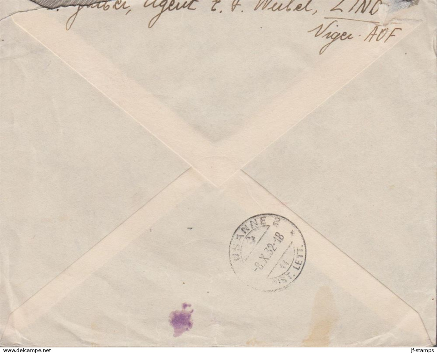 1932. NIGER. Fine Registered Cover To Lausanne, Suisse With 4block 1F10 Fort Zinder Cancelled ... (MICHEL 47) - JF545401 - Oblitérés