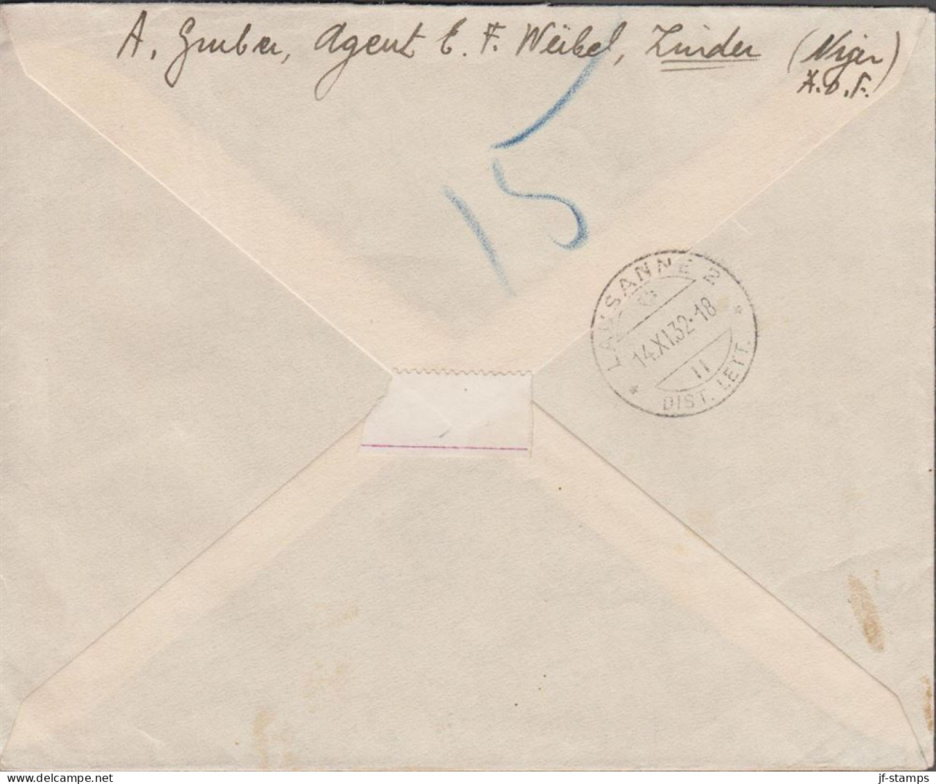 1932. NIGER. Fine Registered Cover To Lausanne, Suisse With 4block 90 C Boat On The River Nig... (MICHEL 45+) - JF545404 - Oblitérés