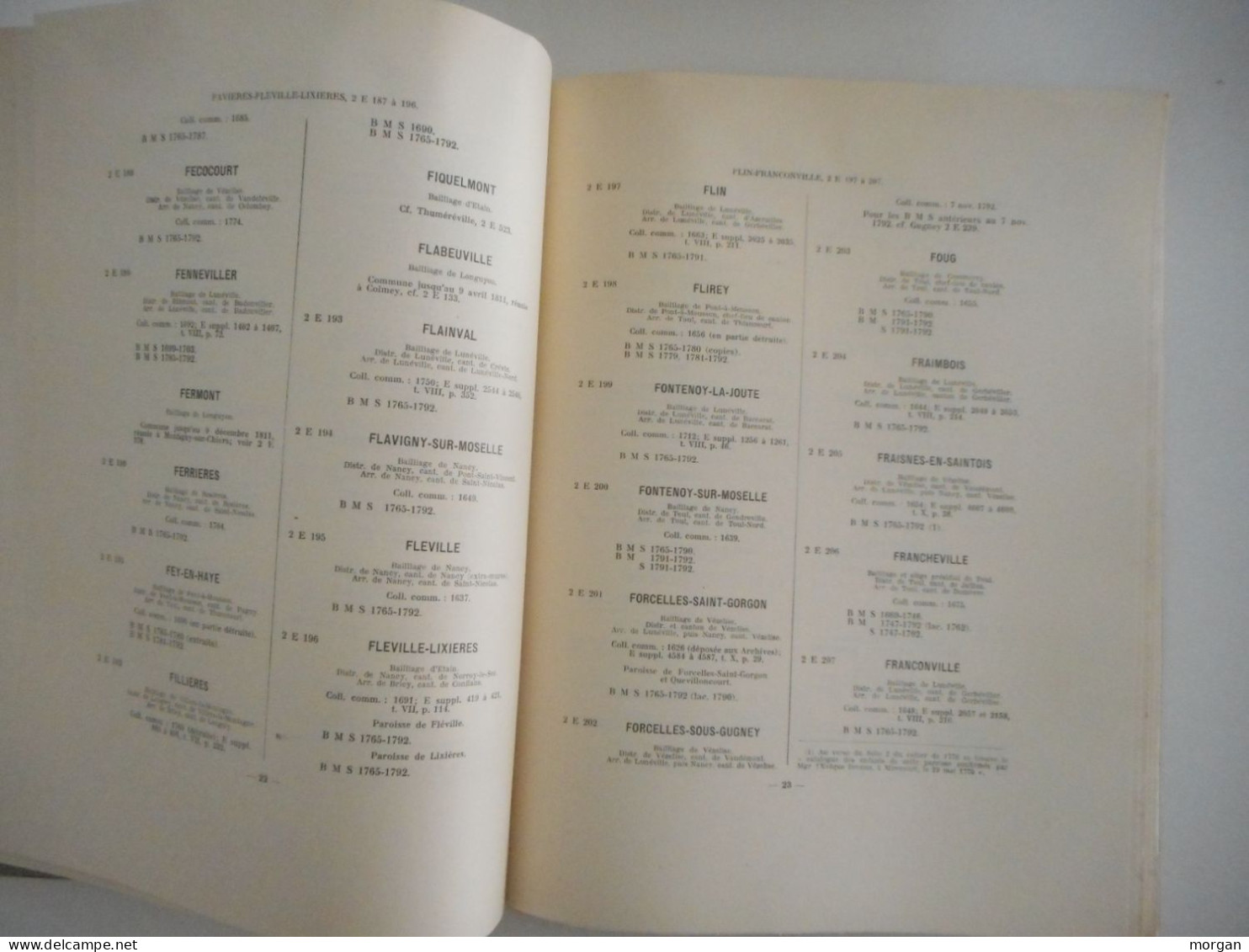 LORRAINE, 1934, REGISTRE DES PAROISSES DE LORRAINE ET DE BAR, ARCHIVES R. BARBIER - Lorraine - Vosges