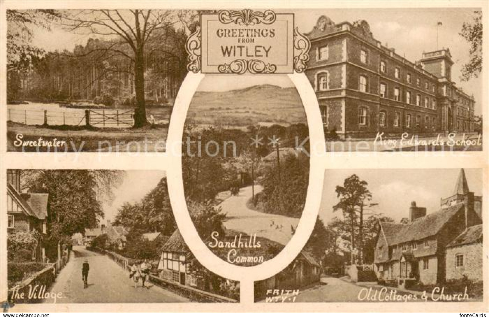 13657718 Witley Sweetwater King Edwards School The Village Old Cottages And Chur - Surrey