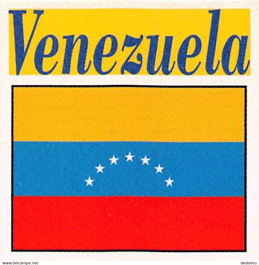 Flag Chromo -  Venezuela - 5 X 5 Cm - Other & Unclassified