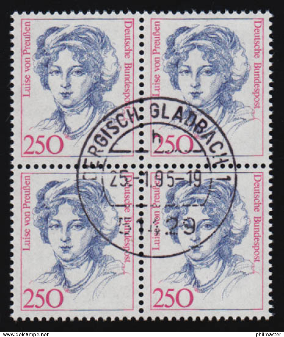 1428 Frauen 250 Pf Viererblock Tages-O - Usati