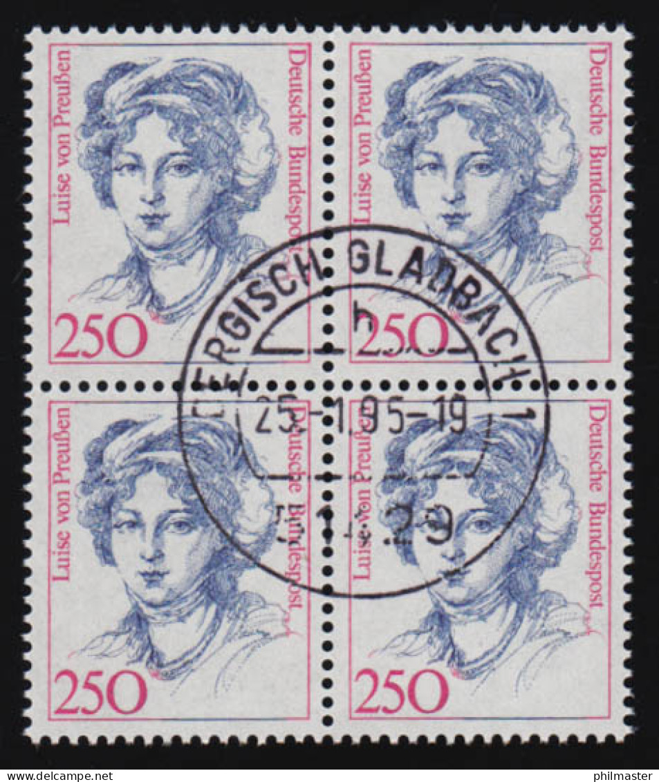 1428 Frauen 250 Pf Viererblock Tages-O - Used Stamps