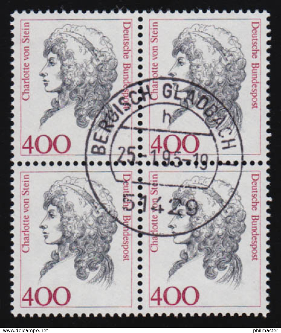 1582 Frauen 400 Pf Viererblock Tages-O - Usati