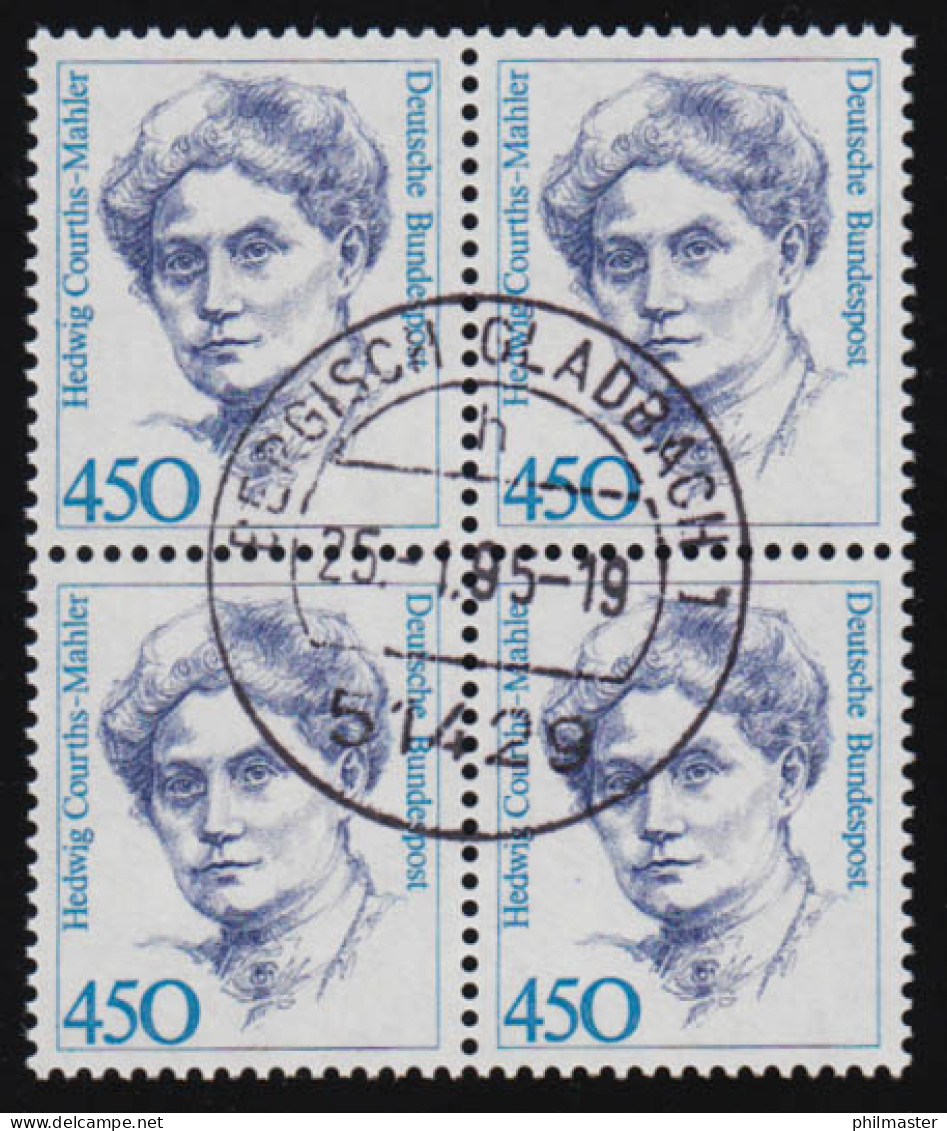 1614 Frauen 450 Pf Viererblock Tages-O - Usati