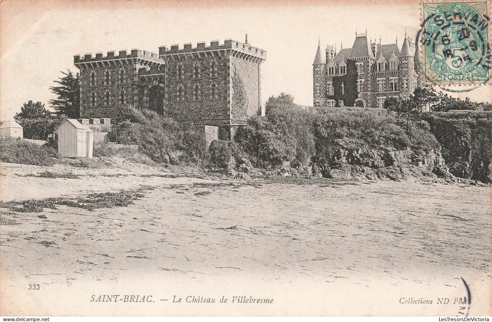 FRANCE - Saint Briac - Vue Sur Le Château De Villebresme -  Animé  - Carte Postale Ancienne - Saint-Briac