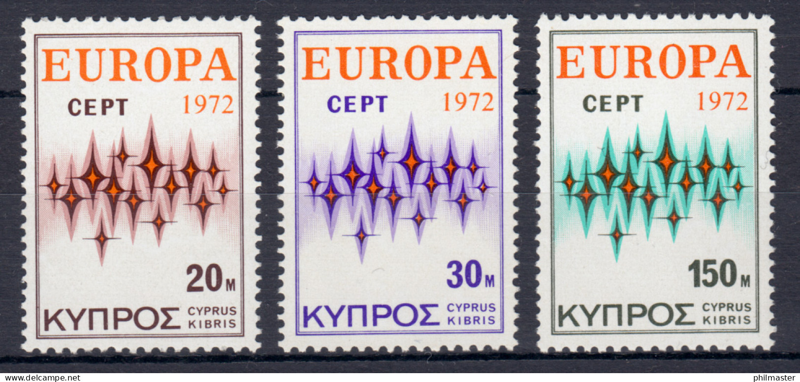 Europaunion 1972 Zypern 374-376, Satz ** / MNH - Otros & Sin Clasificación