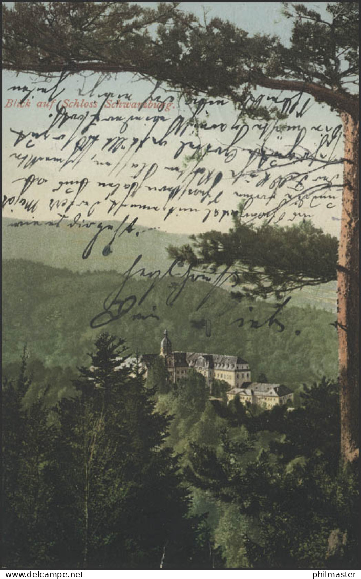 Ansichtskarte Blick Auf Schloss Schwarzburg, Rudolfstein 23.7.1915 - Autres & Non Classés