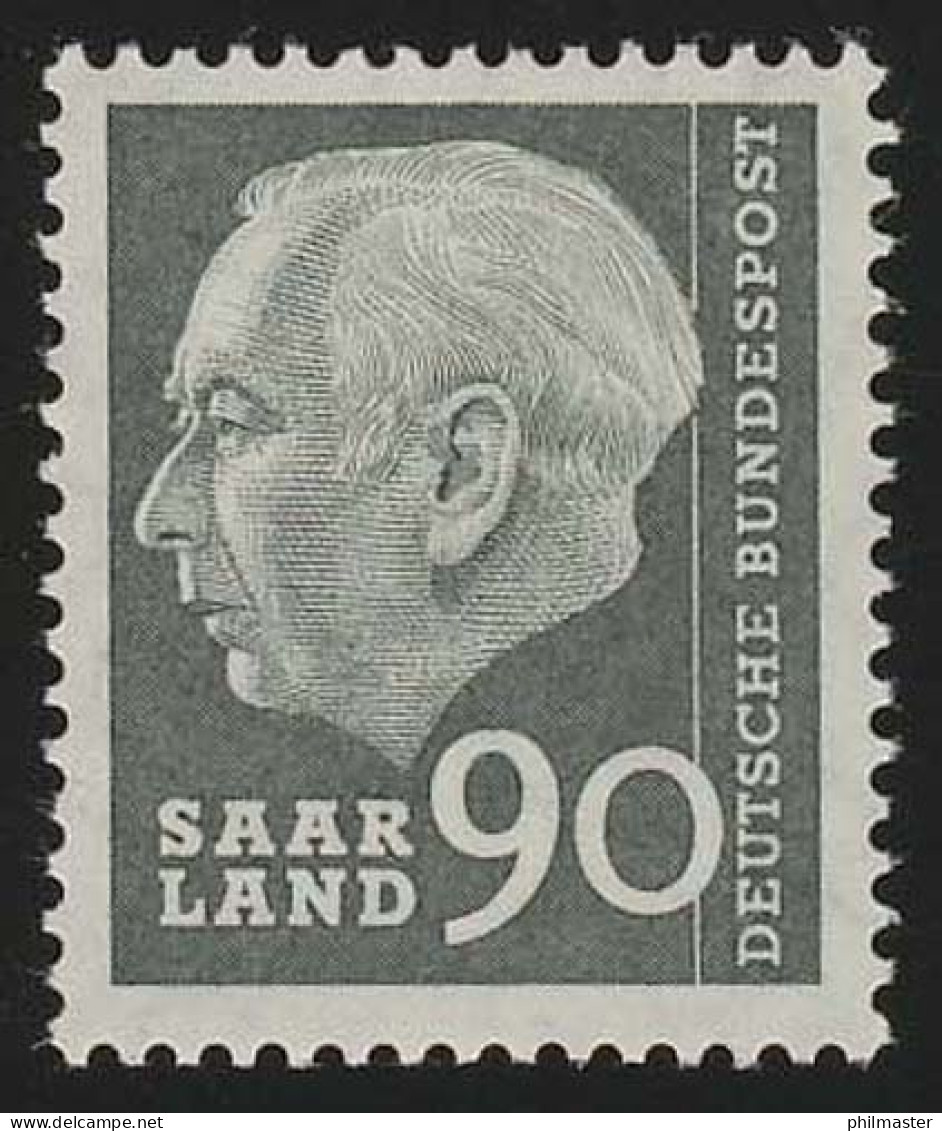 Saarland 397 Heuss 90 (Fr) 1957, ** - Neufs