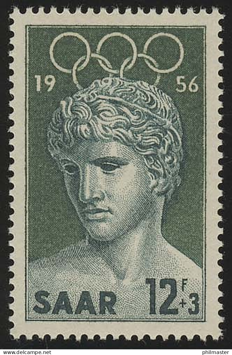 Saarland 371 Olympische Sommerspiele 12 Fr 1956, ** - Unused Stamps