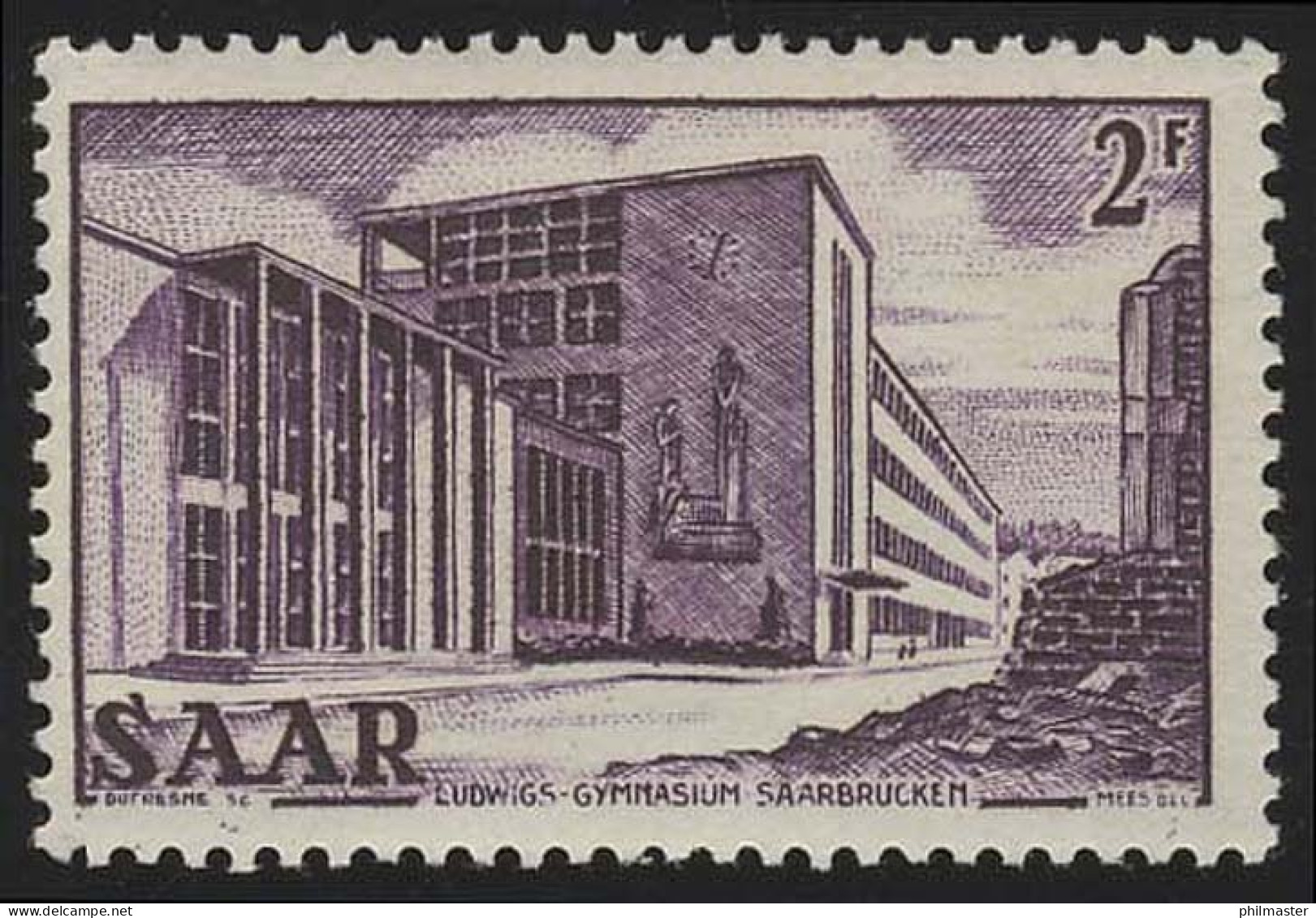 Saarland 320 Freimarke 2 Fr, ** - Unused Stamps