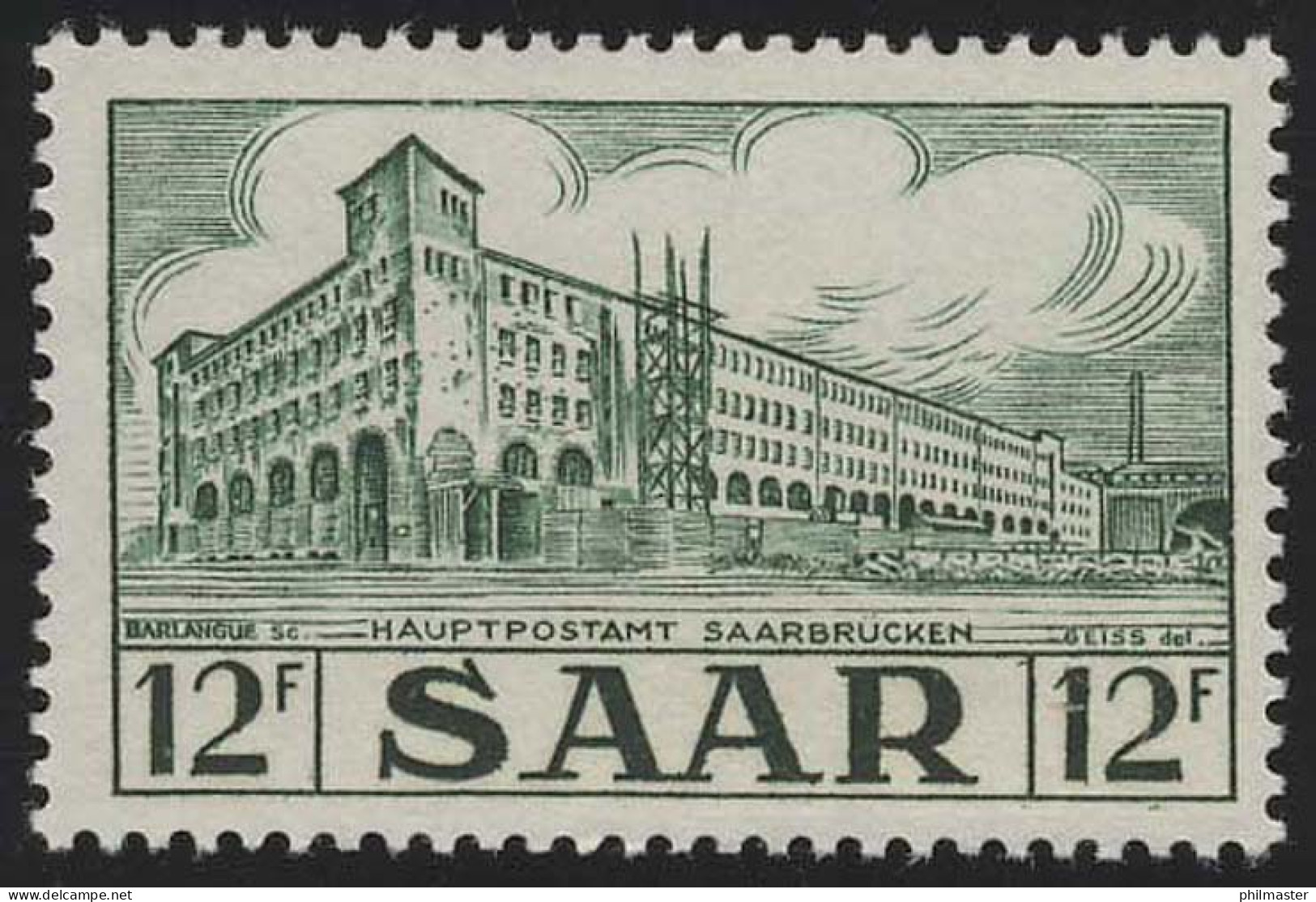 Saarland 326 Freimarke 12 Fr, ** - Unused Stamps
