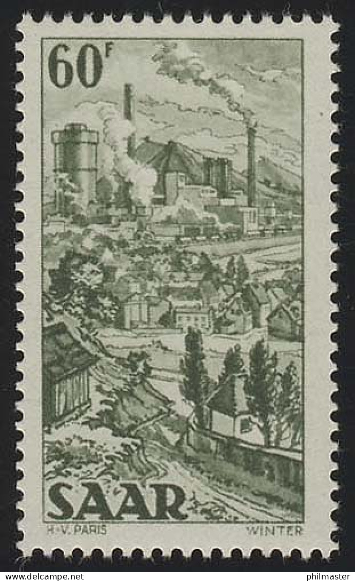 Saarland 287 Freimarke 60 Fr, ** - Unused Stamps