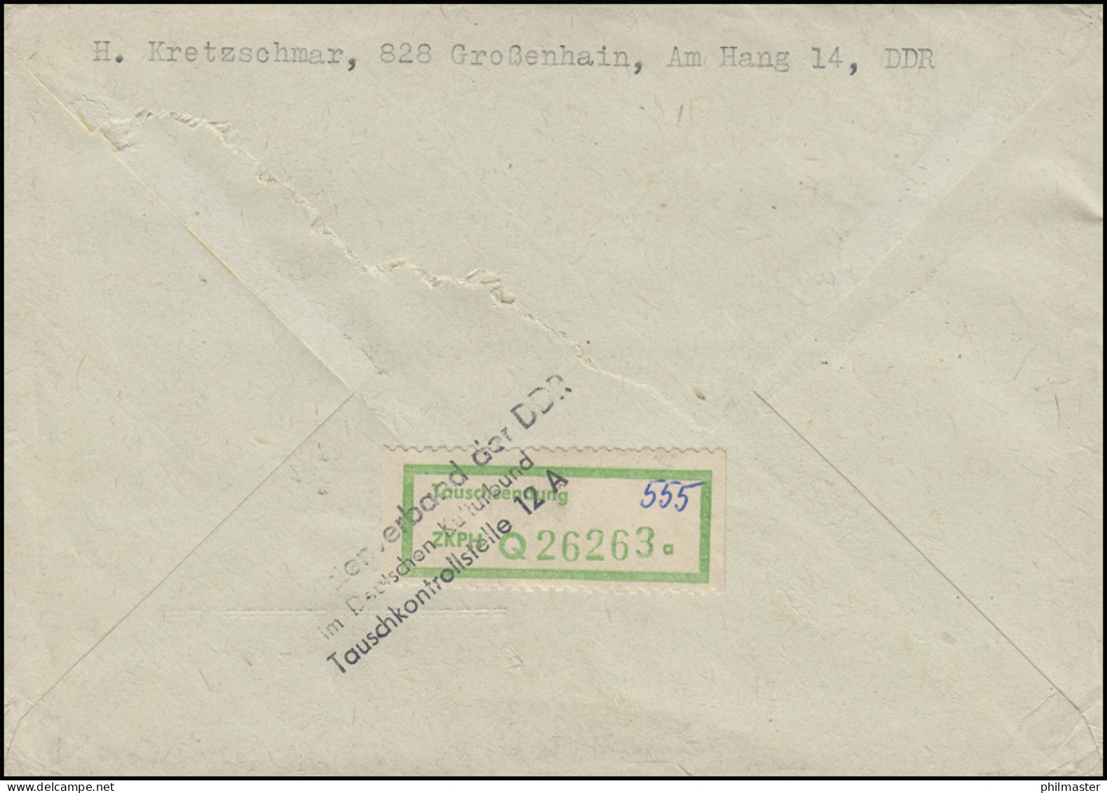 1088 Ulbricht 2 MDN Als EF R-Brief Tauschsendung DRESDEN 16.8.72 In Die Schweiz - Briefe U. Dokumente