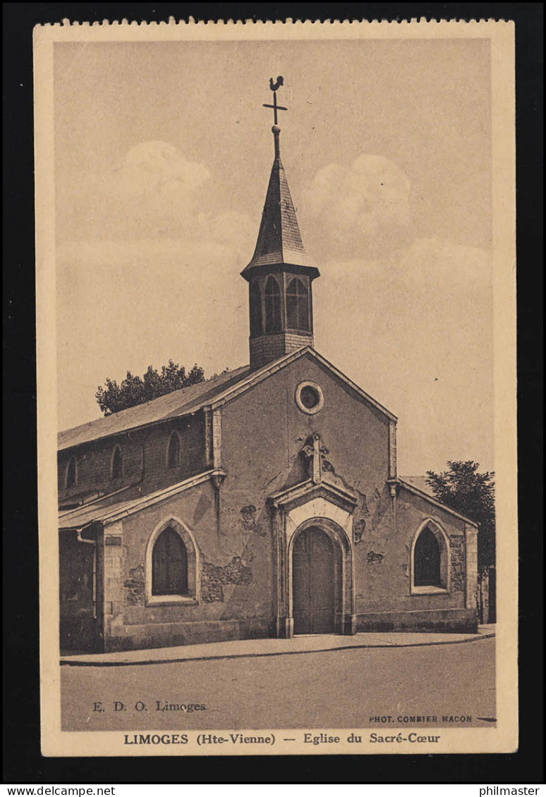 Foto AK France Eglise Du Sacré-Coeur LIMOGES, Photo C. Machon, Feldpost 4.6.1940 - Altri & Non Classificati