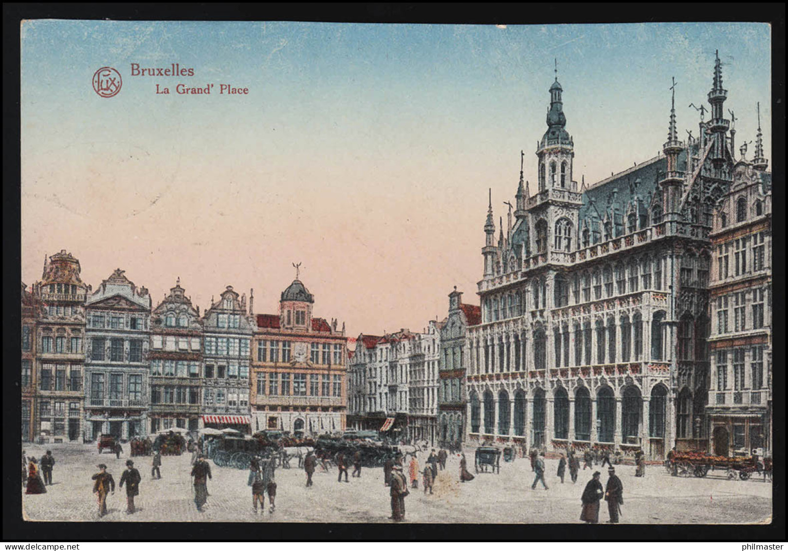 AK La Grand' Place BRUXELLES, Karte MBCP, FELDPOST BRÜSSEL SCHAERBEEK 17.9.1917 - Altri & Non Classificati