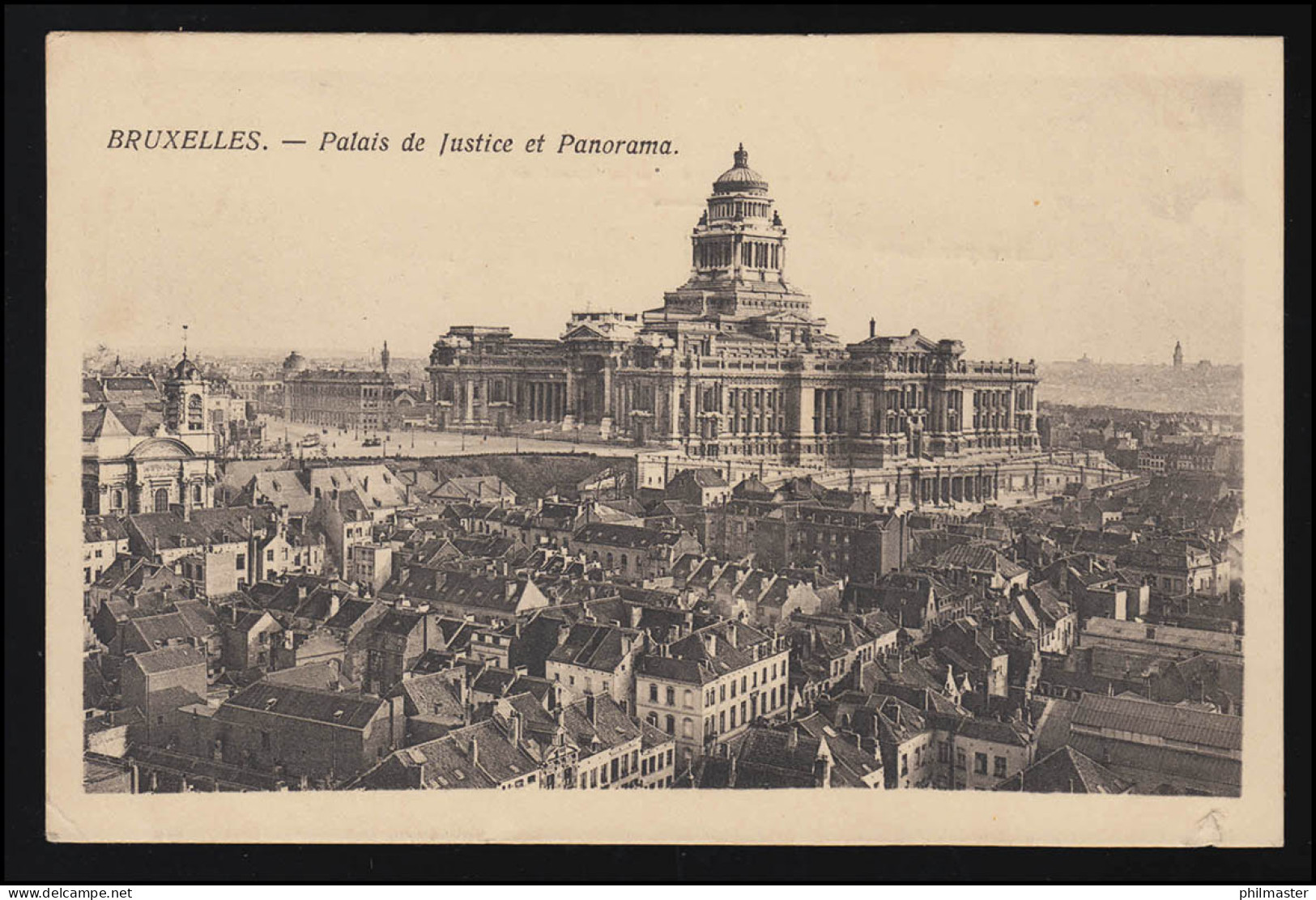 AK Palais De Justice & Panorama BRUXELLES /Brüssel Kriegslazarett 3, 16.4.1917 - Autres & Non Classés