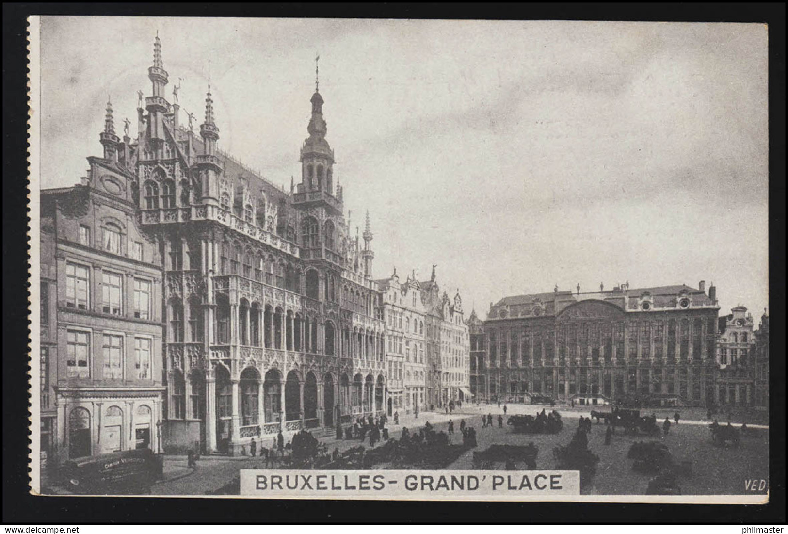 Europa Foto AK BRUXELLES Grand' Place Rathaus, LÜTTICH Hauptbahnhof 10.4.1915 - Altri & Non Classificati